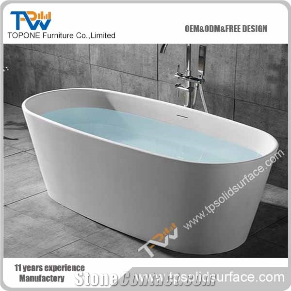 Artificial Marble Stone Bathroom Bathtub Design China Factory Supply