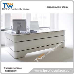 Artificial Marble Stone Furniture Office Furniture Manufacturers Modern Acrylic Solid Surface Office Table Tops Photos