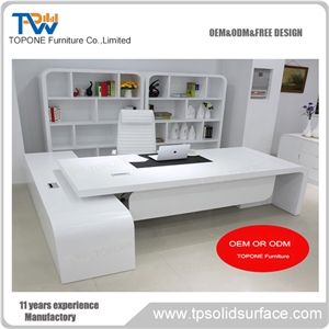 Artificial Marble Stone Latest Office Table Tops Designs Office Furniture Acrylic Solid Surface Office Counter Desk Tops Design