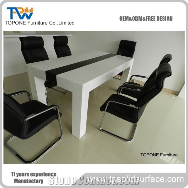 Cheap Price Custom Artificial Marble Stone Conference Table Best Quality Modern Design Corian Acrylic Solid Surface Office Meeting Table Tops Design