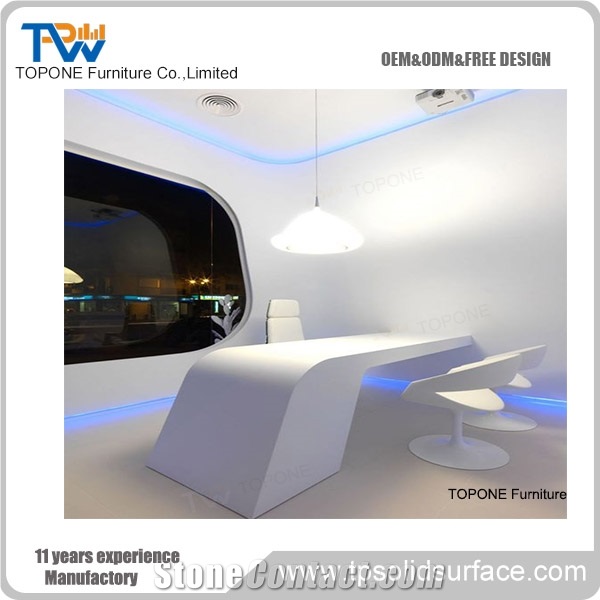 Ergonomic White Acrylic Solid Surface Office Desk Tops Design Acrylic Solid Surface Office Table Top Furniture Online