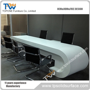 Solid Surface Meeting Table Top for Conference Room