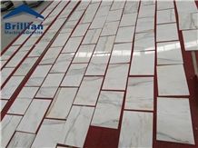 Bianco Calacatta Marble Tiles,White Marble Tiles,Thin Marble Tiles,Flooring Marble Tiles,Calacatta Bianco Marble Tiles,1.6cm Marble Tiles,Polished Laminated Marble Tiles,Floor Covering Tiles,2cm Marbl