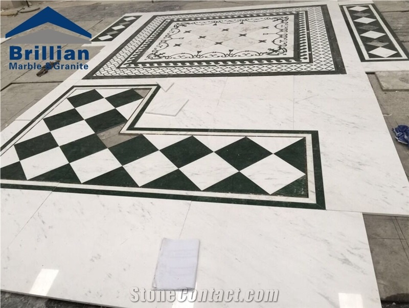 Customized Beautiful Marble Waterjet For Floor Waterjet Marble Design Floor Pattern Flower Pattern Marble Medallion From China Stonecontact Com