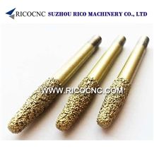 Conical Brazing and Sintered Diamond Router Bits for Marble Granite Stone 3d Carving and Cutting