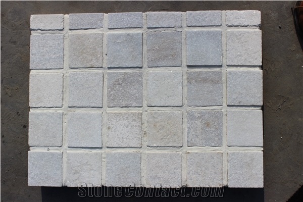 Cube Stone, Paving Stone, White Stone, White Quartzite Step Stone, White Wall Stone