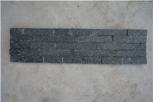 Gc-101 5 Row Black Quartzite, China Black Quartzite Cultured Stone,Ledge