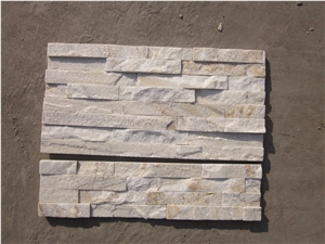 Gc-102 4 Row White Quartzite Culture Stone
