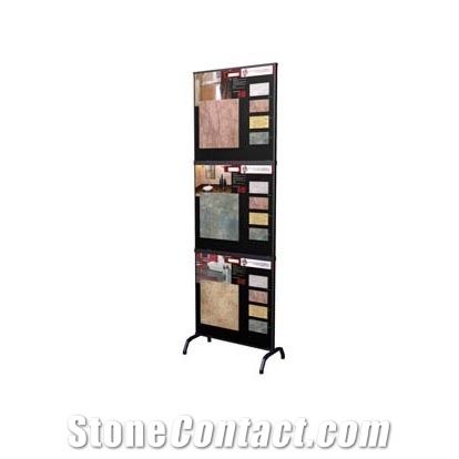Tile Display Racks Sliding Floor Displays Racks Stands for Marble Travertine Wholesale Hanging Displays Showroom Display Shelves for Granite