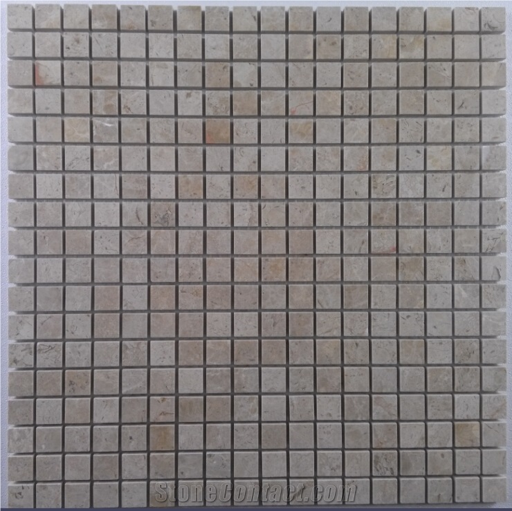 Light Emperador Small Square Mosaic Kitchen Backsplash Bathroom Wall Tile