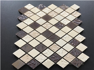 Microcrystal Glass Ceramic Mosaic Tile for Wall,Kitchen Decorate Material