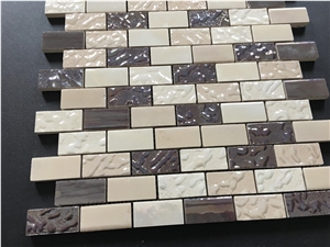 Mix Color Microcrystal Glass Wall Kitchen Bathroom Mosaic Tile