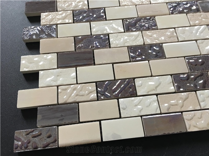 Mix Color Microcrystal Glass Wall Kitchen Bathroom Mosaic Tile