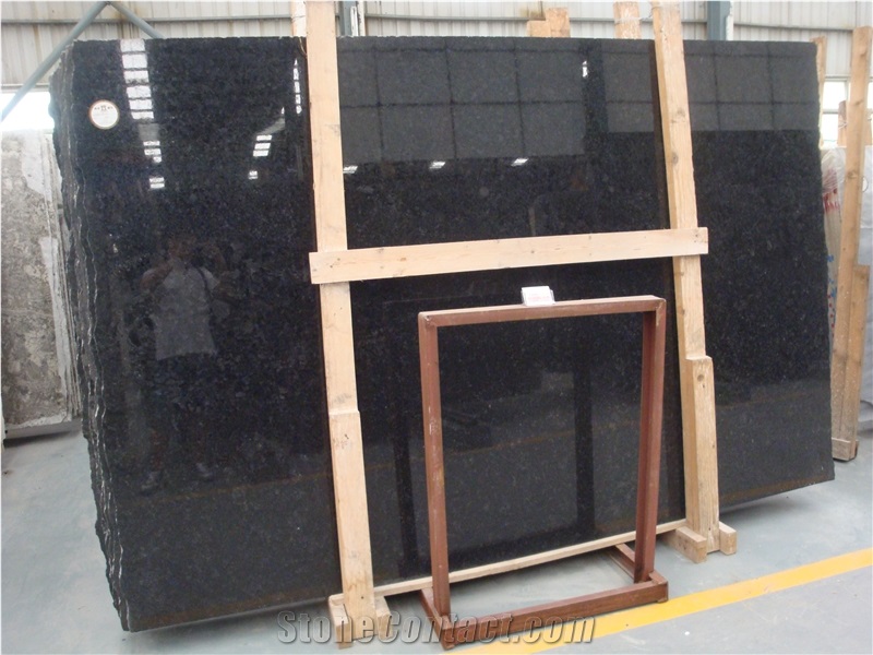 Hot Sale Products Polihsed Angola Black Granite, Pure Black Granite Slab & Tiles & Cut to Size for Counter Top, Floor, Wall Ect