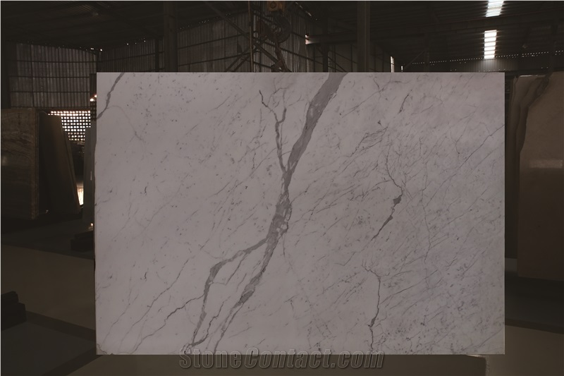 Italy Statuario White/Book Matched Statuario Venato Marble Slabs