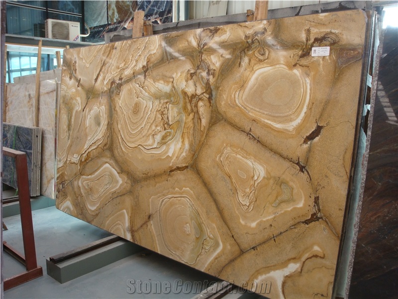 Lowest Price High Quality Brazil Polished/Yellow Quartzite/ Palomino Quartzite Slabs & Tiles & Cut to Size for Flooring and Walling, Own Factory Sales for Project/Hotel/House