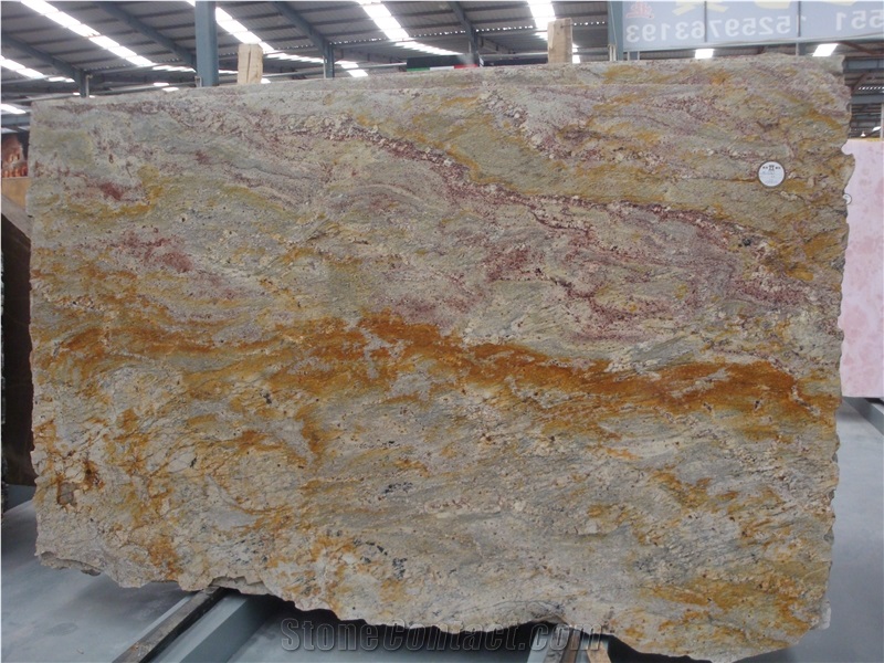 Own Factory High Quality Cheapest Polished Yellow Granite, Typhoone Granite Slabs & Tiles & Cut-To-Size for Floor Covering and Wall Cladding for Project/Hotel/House,Large Quantity in Stock