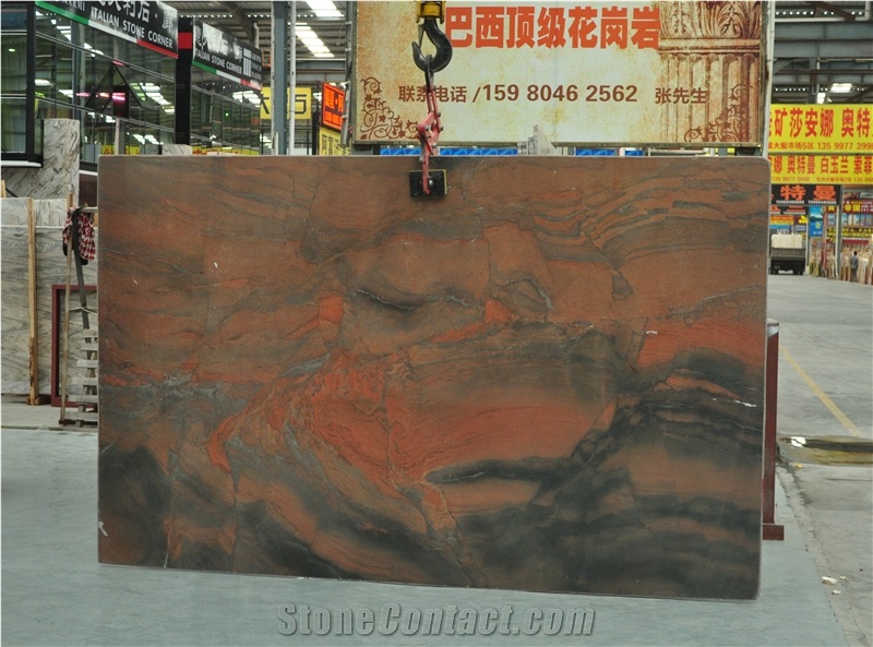 Pao Brazil/Red Quartzite Slabs&Tiles/Brazil/Polished/Wall Cladding,For Kitchen Counter Top