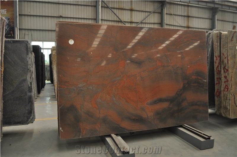Pao Brazil/Red Quartzite Slabs&Tiles/Brazil/Polished/Wall Cladding,For Kitchen Counter Top