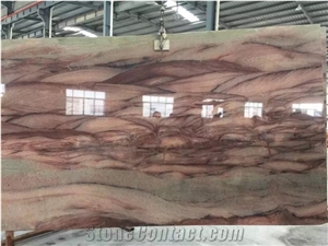 Wild Sea(Red)/Red Colinas/Red Colinas Quartzite/Red/Polished/Brazil /For Countertops, Mosaic, Exterior - Interior Wall and Floor Applications