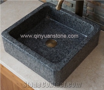Steel Grey Leopoard Stone Wash Basins Bathroom Sinks