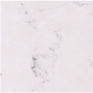 Textured Bianco Carrara Marble Look Quartz Stone Slab Ot 0601 for Kitchen and Vanity