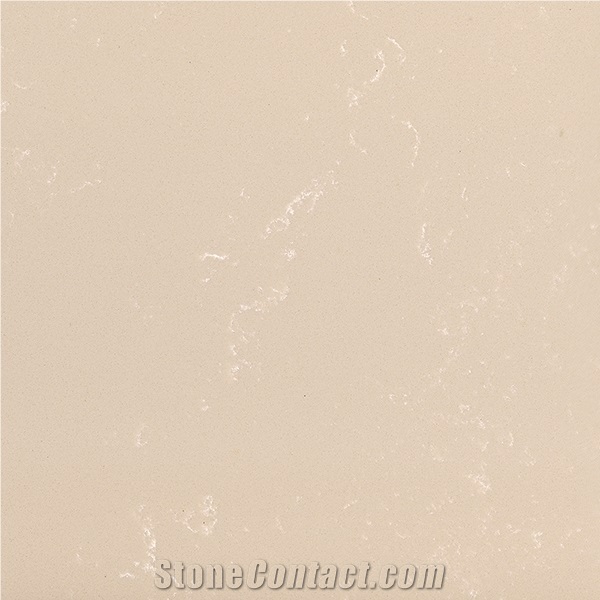 Textured Quartz Stone Beige Marble Look Slab Ot 0617 for Kitchen and Vanity,Professional Quartz Slab Manufacturer Factory in Xiamen