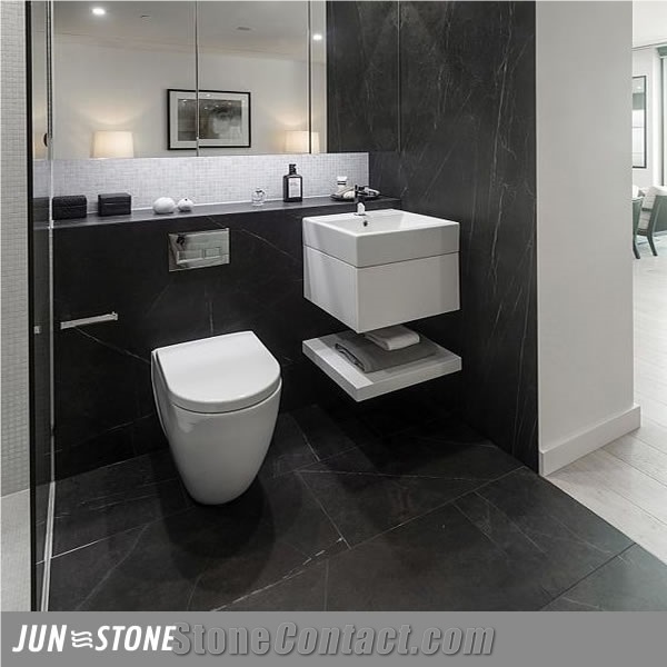 modern bathroom design, pietra grey marble bathroom application