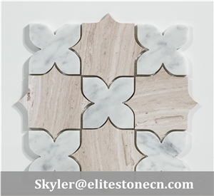 Natural Marble Mosaic Tile Water Jet Stone Tile