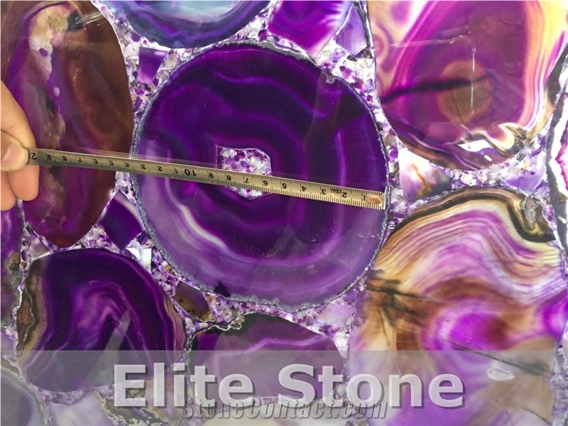 Purple Semiprecious Stone, Agate Stone Slabs Polished Price,Natural Luxury Gemstone Decorative Stone