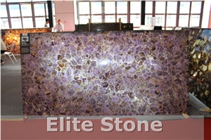 Translucent Amethyst Purple Agate Stone Gemstone Semiprecious Slabs