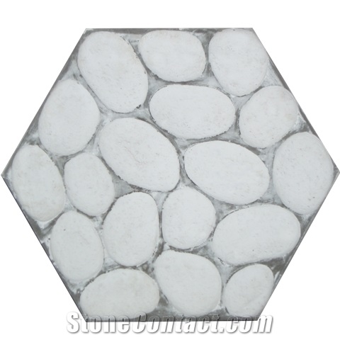 Pebbles with Concrete Cheap Floor Tile