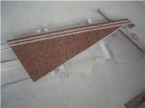G562 Red Granite Steps Outdoor Stair Stone Stairs