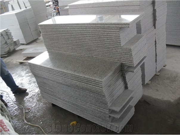 G603 Granite for Building Meterial Stairs Polished Flamed Edge Polishing