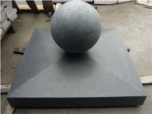 G684 Black Granite Flamed Honed Parapets And Pier Caps