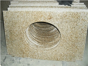 Granite Vanity Tops With Round Sink - Polished Countertop
