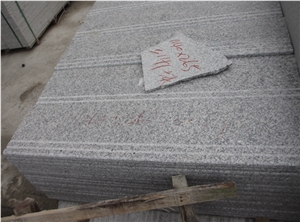 Macheng Sesame White(Medium Flowers) Stair Step with Anti-Skid Slot Granite