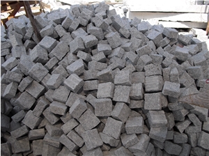 Splitted G603 Grey Granite Cobble Stones