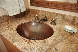 Best Quality Rainforest Brown Marble, India Brown Marble Floor Covering Tiles, Bidasar Gold