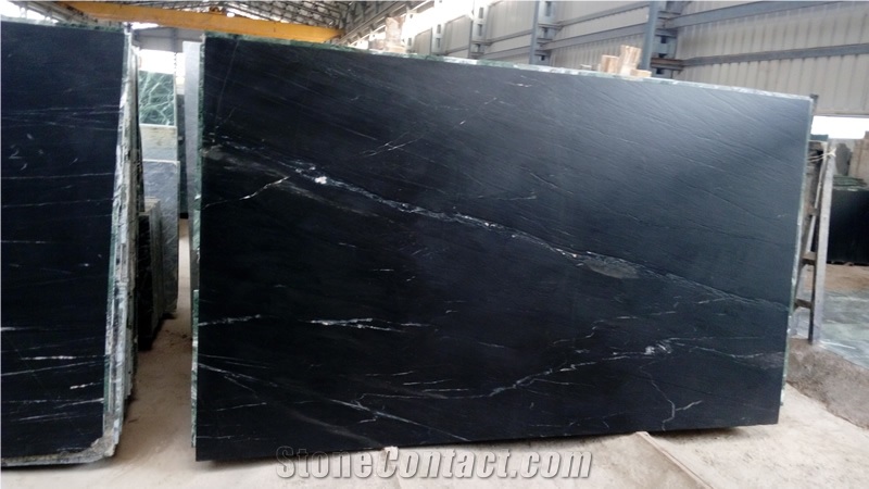 Excellent Quality Marine Black Marble Tiles & Slabs, Black Polished Marble Flooring Tiles, Walling Tiles