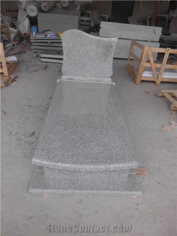 G603 Light Grey Granite Tombstone, Light Grey Granite Monument,G603 Tombstone,Western Style Monuments,Upright Monuments
