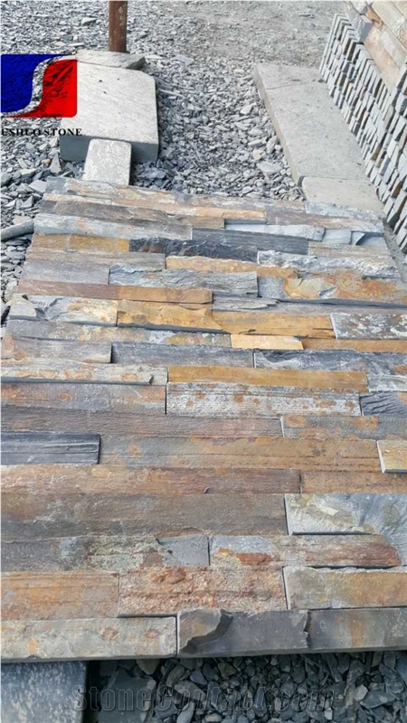 Rusty Slate,Natural Stone,Stone Wall Clading,China Multicolor Slate,Cultured Slate,Culture Slate Veneer,Stone Ledges,Rusty Slate Stack Stone