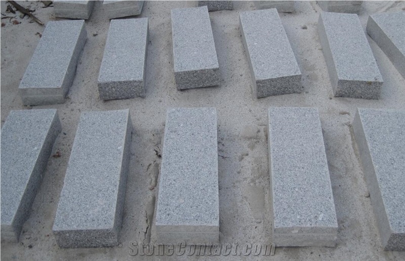 G341 Granite, China Shandong Laizhou Grey Granite, Paving Stone, Kerbstone, Cobble, Cube Stone