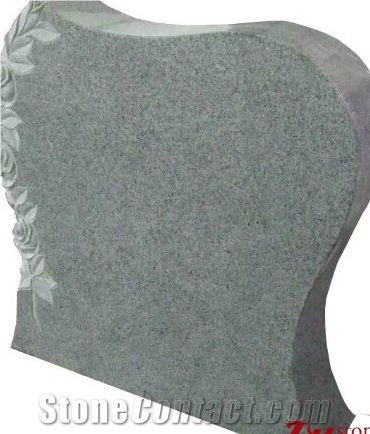 Cheap Engraved Rose Custom Design Sesame White/ Light Gray/ G603 Granite Tombstone Design/ Engraved Tombstones/ Gravestone/ Engraved Headstones/ Custom Monuments