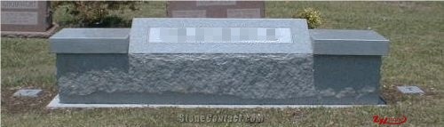 Cheap Price Cross Engraving Georgia Grey/ G603/ White Sesame Granite Tombstone Design/ Western Style Monuments/ Monument Design/ Family Monuments/ Cross Tombstones