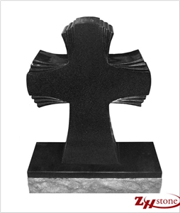 Cheap Price Hand Craft Runraise Mountain Shanxi Black/ Jet Black/ Absolute Black Granite Single Monuments/ Monument Design/ Cemetery Tombstones/ Gravestone/ Custom Monuments
