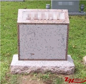 Cheap Price Oval Top Bench Style Indian Red/ Imperial Red Granite Tombstone Design/ Monument Design/ Western Style Monuments/ Western Style Tombstones/ Headstone