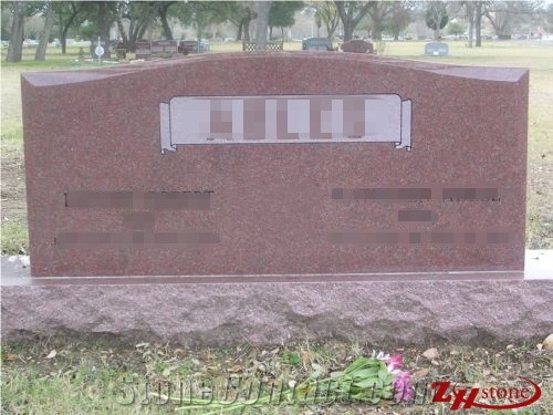 Cheap Price Traditional Serp Top Dakota Red Granitedouble Monuments/ Upright Monuments/ Family Monuments/ Cemetery Tombstones