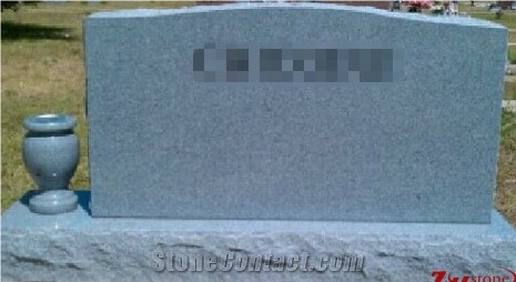 Cheap Price Traditional Serp Top with Side Vase G603/ Sesame White Granite Tombstone Design/ Western Style Monuments/ Upright Monuments/ Headstones/ Monument Design