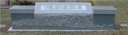 Good Quality Custom Bench Style G603/ Georgia Grey/ Sesame White Granite Tombstone Design/ Monument Design/ Western Style Monuments/ Western Style Tombstones/ Headstone